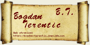 Bogdan Terentić vizit kartica